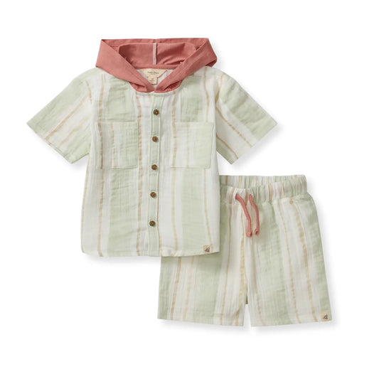 Burt's Bees Pacific Hooded Shirt & Shorts Set