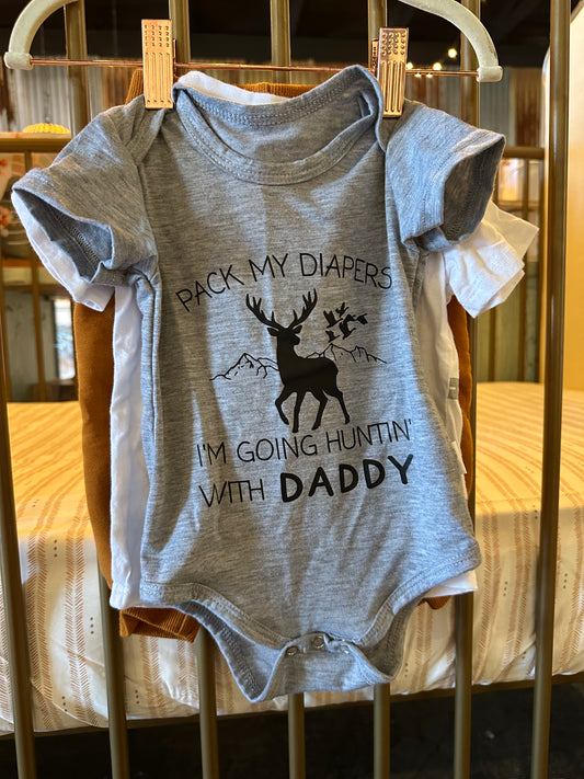 "Pack My Diapers I'm Going..." 3-piece Set