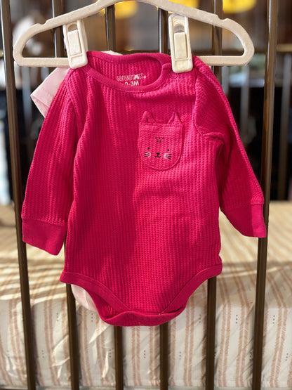 Pink Cat Onesie Set