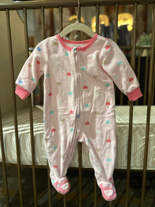 Pink Fuzzy Heart Sleeper