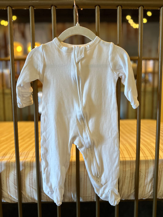 Plain White Zip Up Sleeper