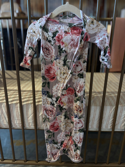 Posh Peanut Purple Floral Gown
