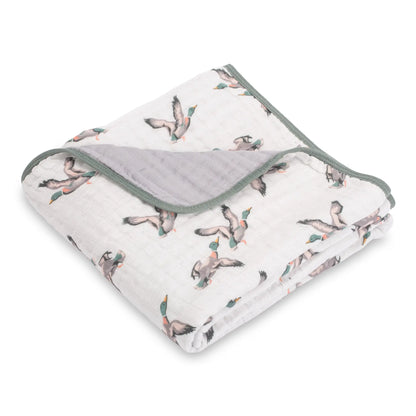 Quackin' Up Mallard Duck Muslin Quilt