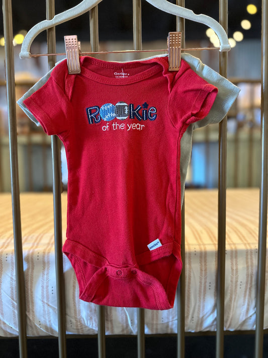 "Rookie Of The Year" Baseball & Football Onesies