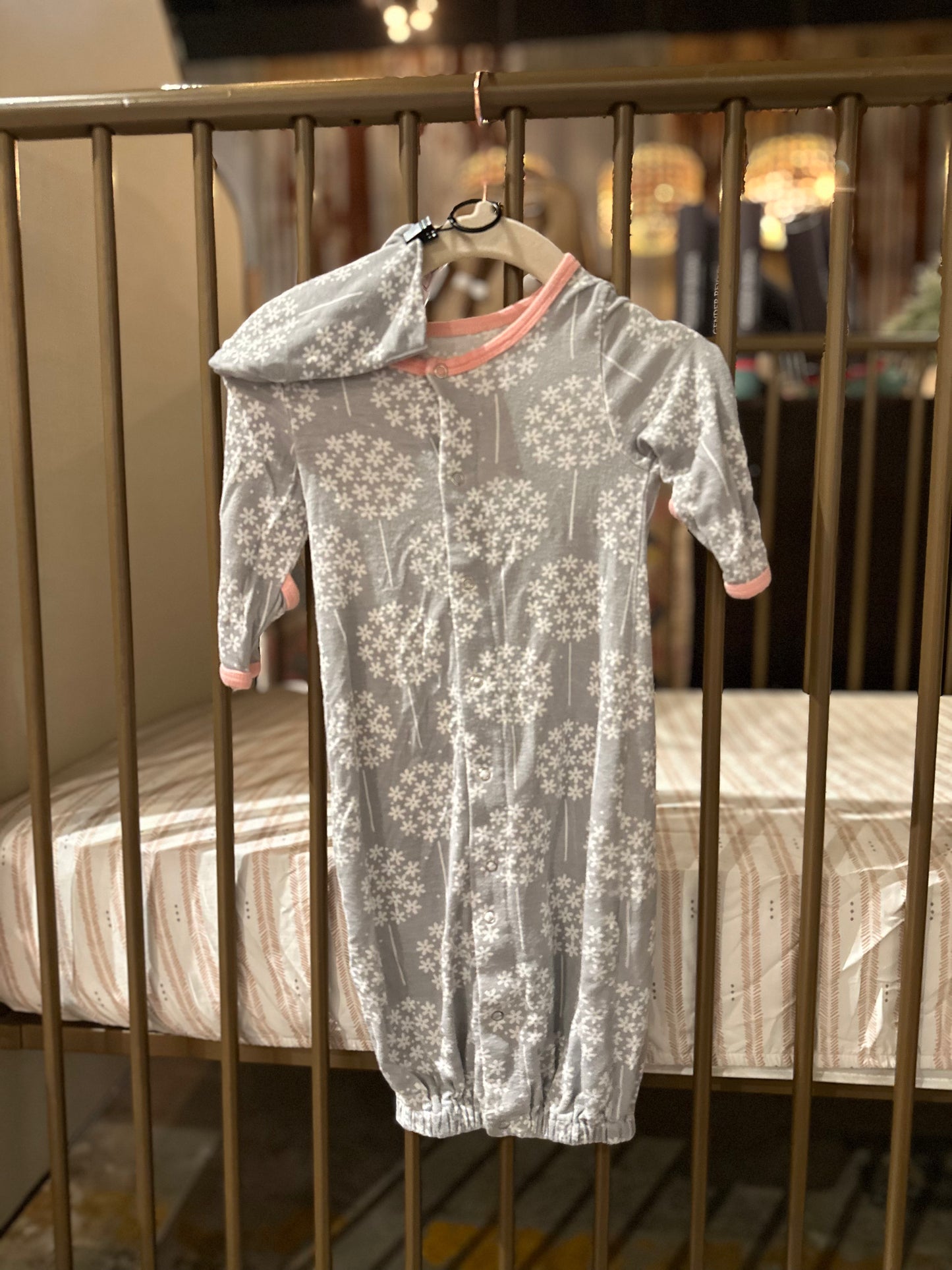 Silkberry Baby Pink & Gray Dandelion Gown