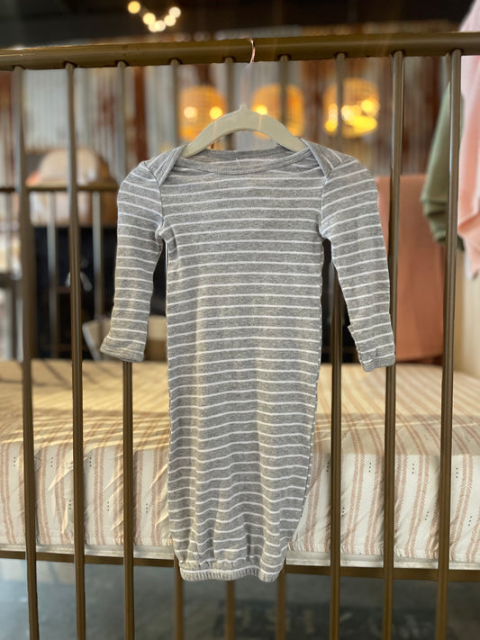 Simple Joys Gray Striped Gown JI