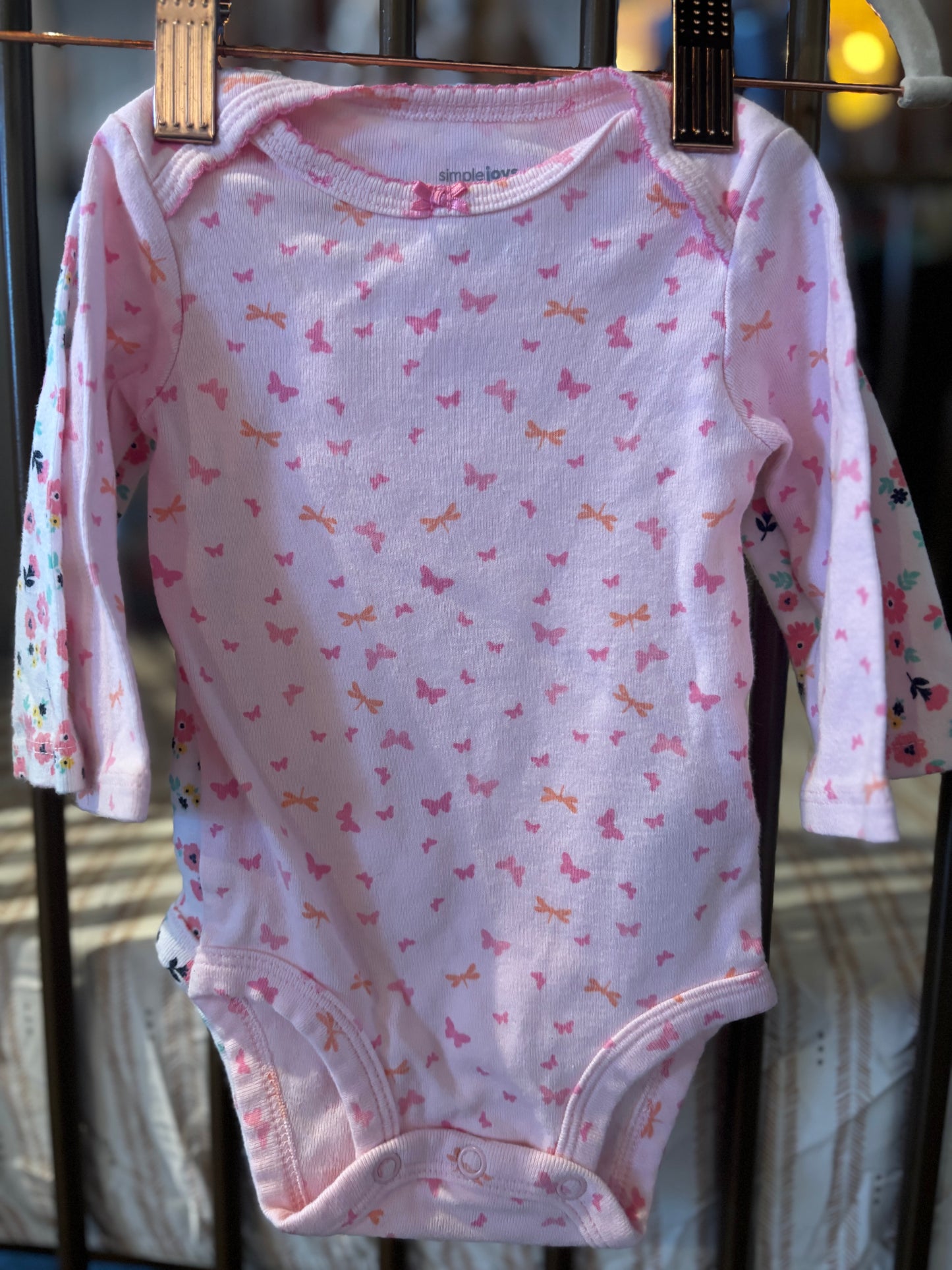 Simple Joys Pink 2-piece Onesies