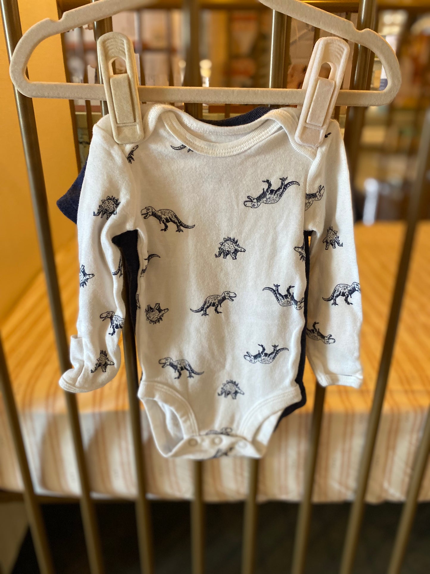 Starting Out Navy Dino 2-piece Onesies