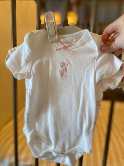 Starting Out Pink Bows & Ballet Slippers 2-piece Onesies