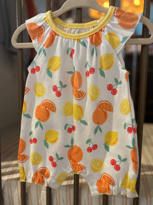 Summer Fruit Bubble Romper