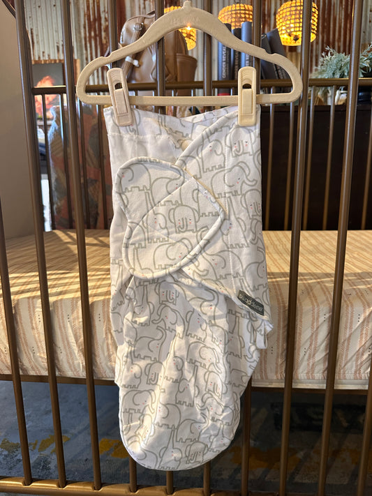 Swaddleme Light Gray Elephant Swaddle