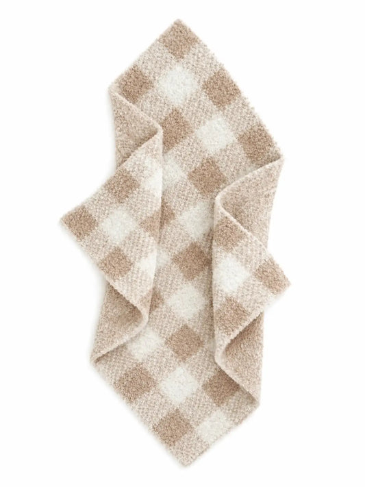 Tan Gingham Mini Blanket