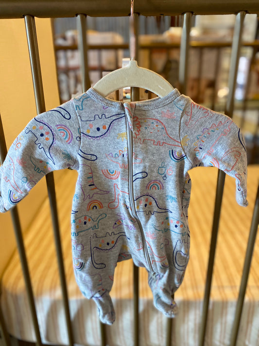 Wonder Nation Gray Colorful Dino Sleeper