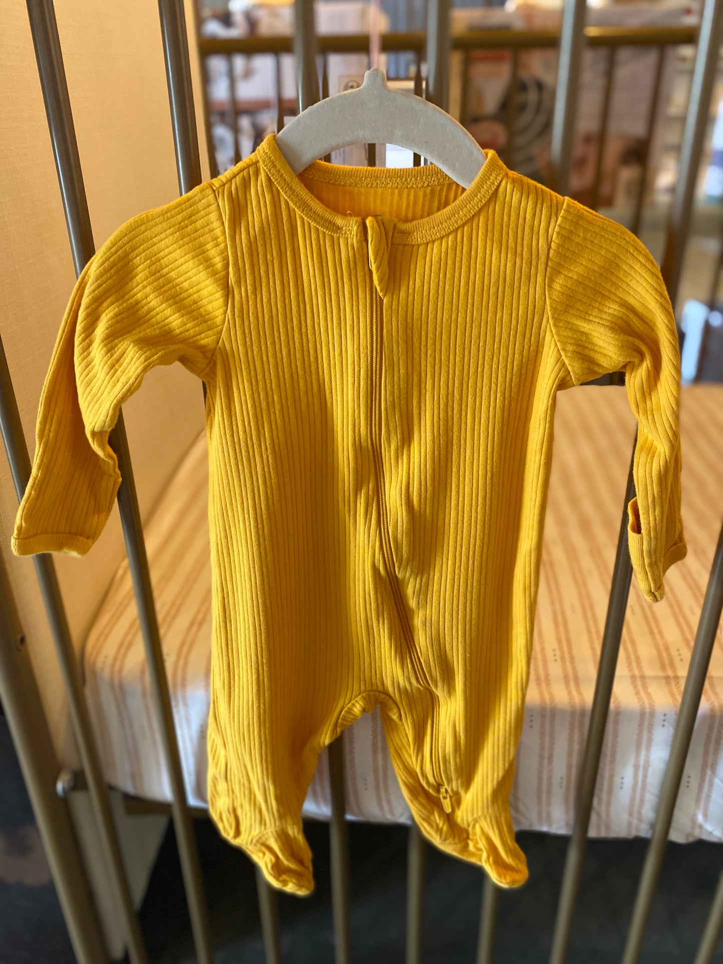 Wonder Nation Yellow Ribbed Sleeper