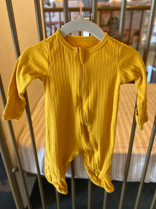 Wonder Nation Yellow Ribbed Sleeper