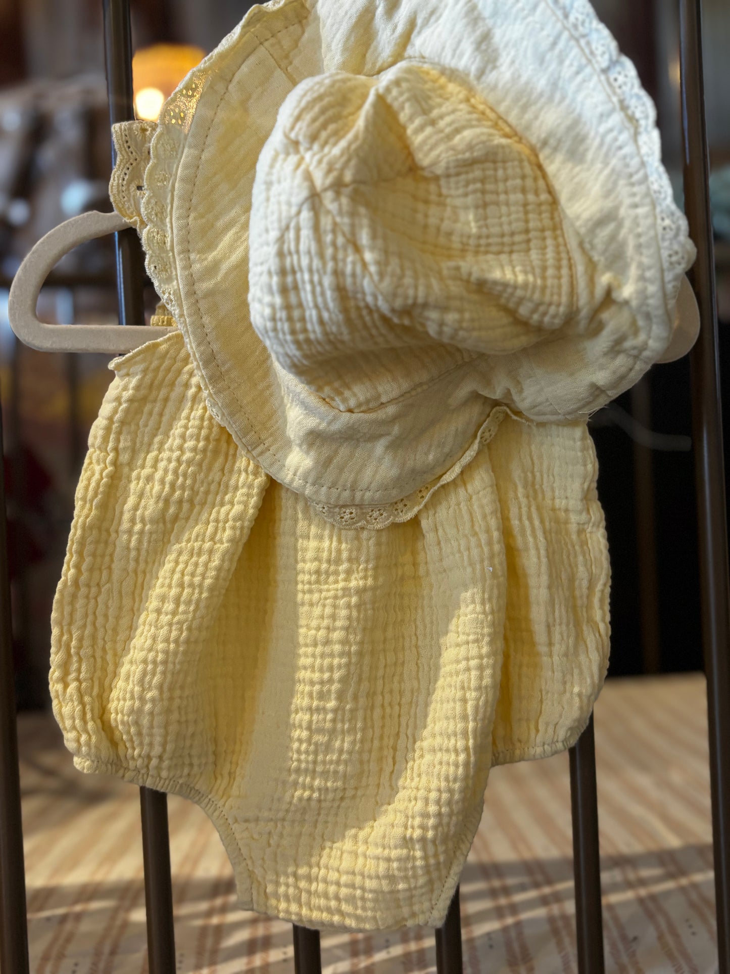 Yellow Ruffle Bubble Romper