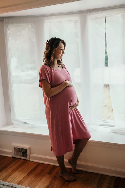 Three Little Tots Rose Labor and Delivery Gown