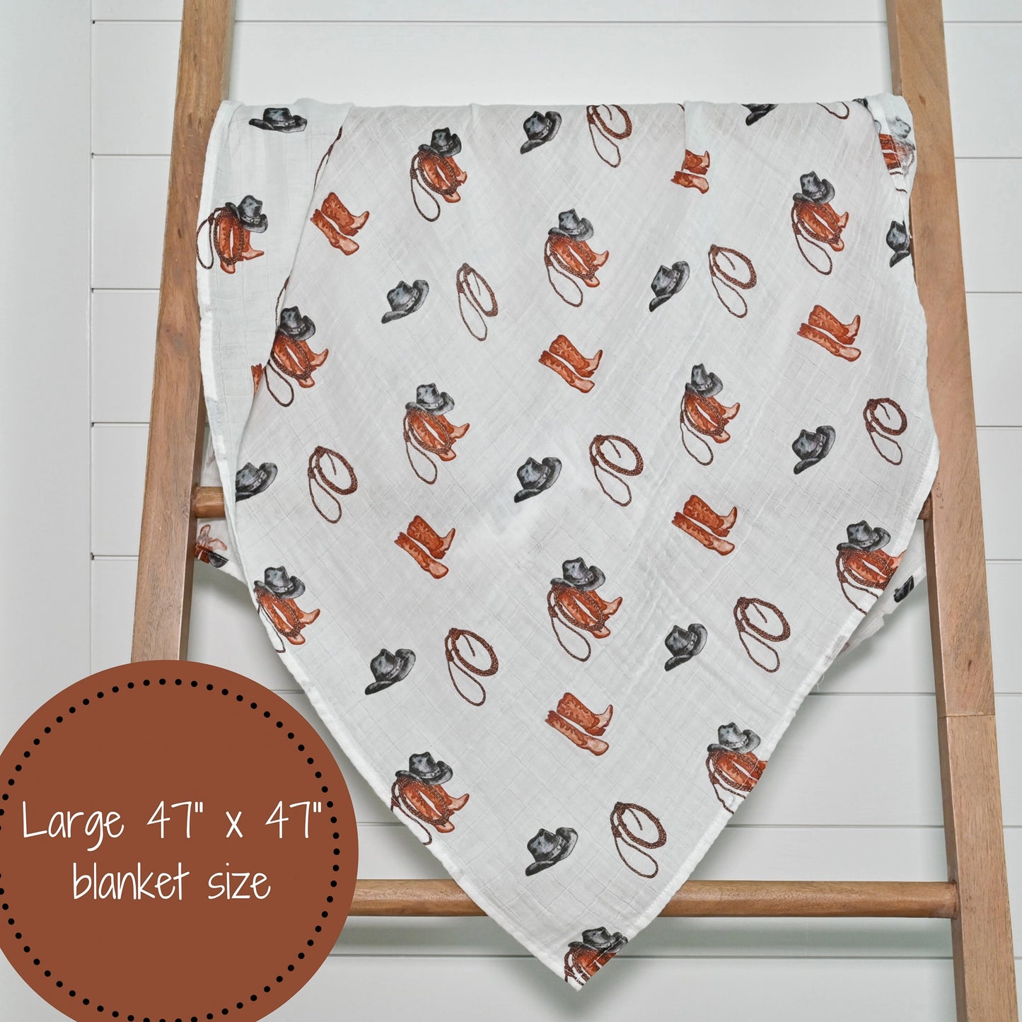 Better In Boots Muslin Baby Swaddle