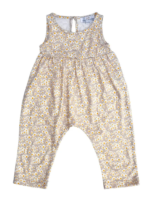 Cora Bubble Jumpsuit - Champagne & Daisies