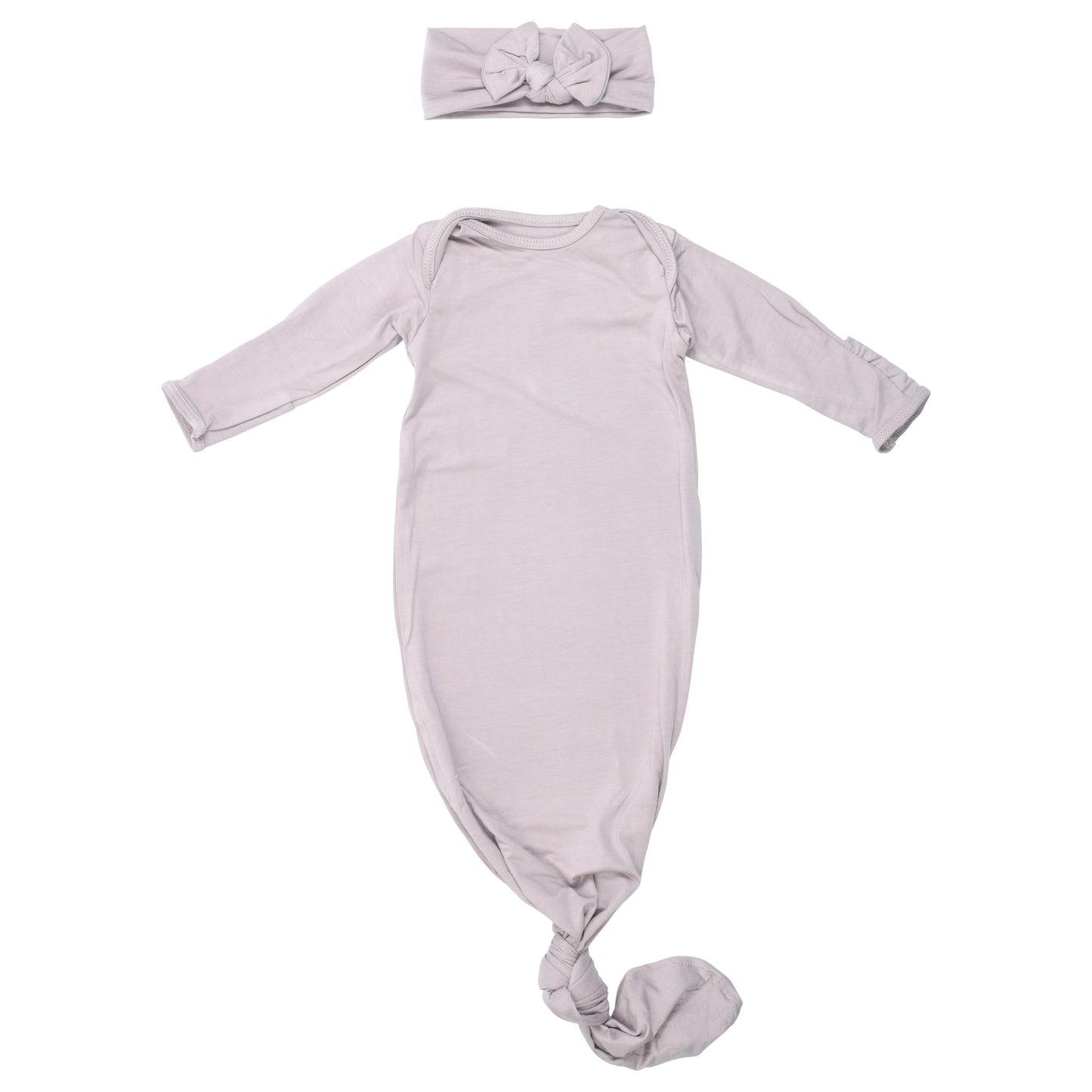 Harbor Mist Baby Gown + Headband Set