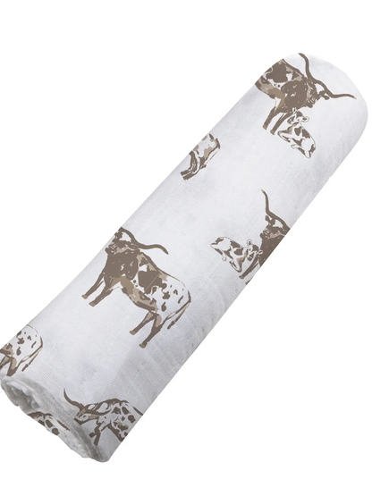 Texas Longhorn Bamboo Swaddle