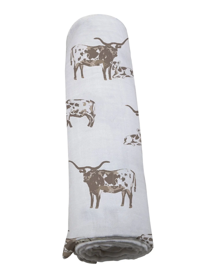 Texas Longhorn Bamboo Swaddle