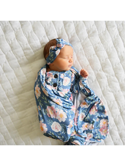 Newborn Kathryn Ruffle Gown & Bow