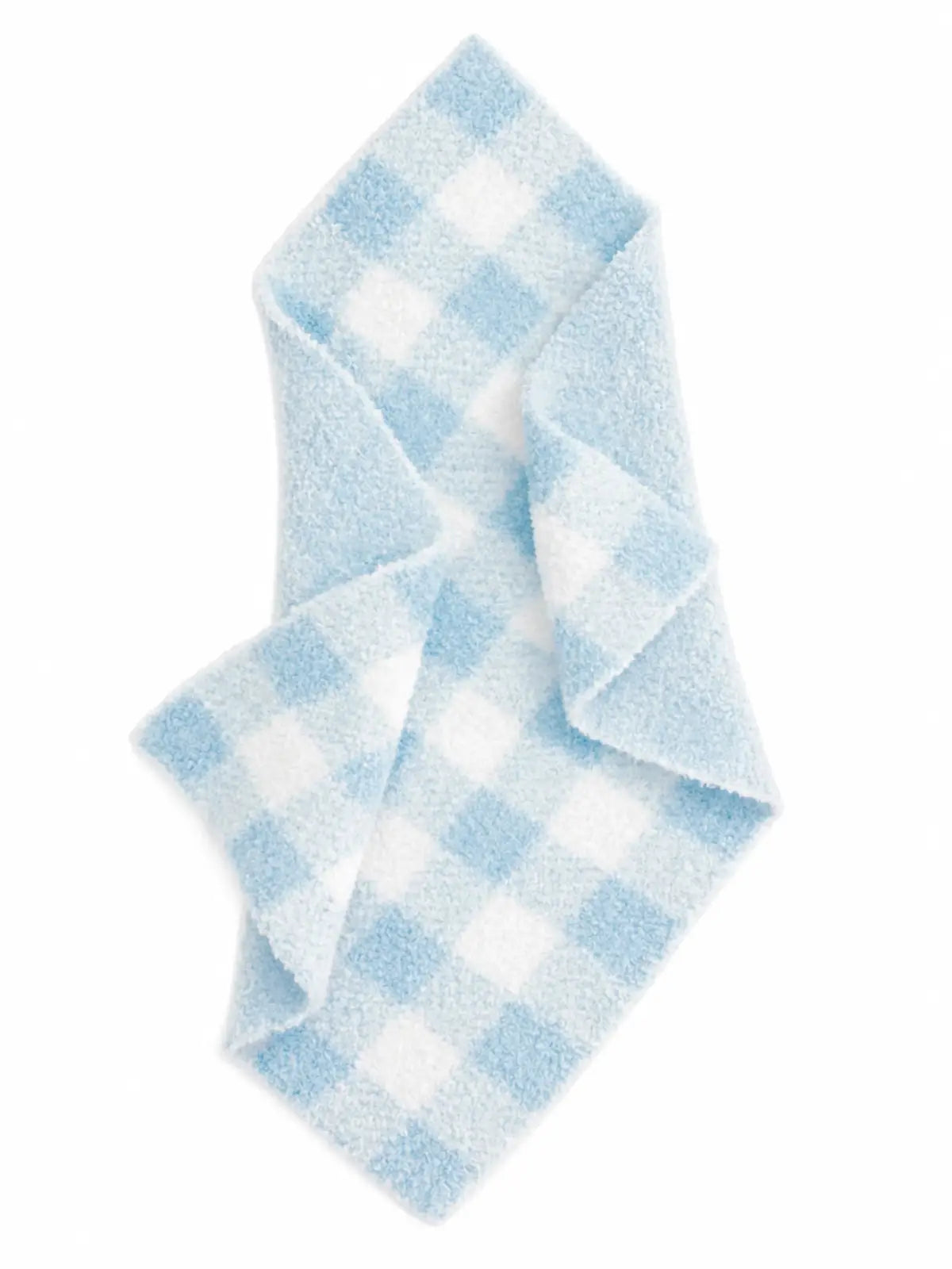 Light Blue Gingham Mini Blanket