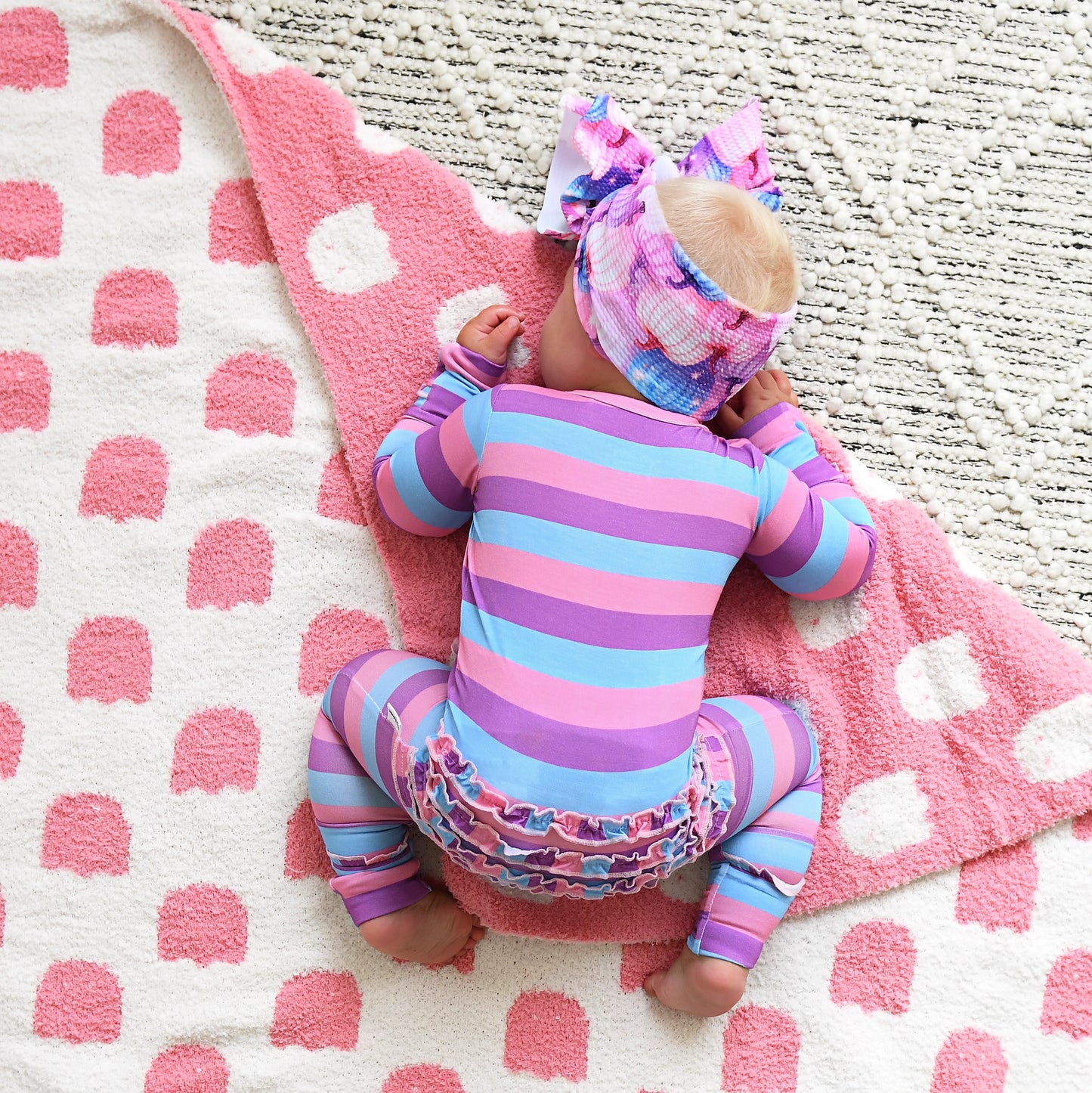 Sabrina Striped Ruffle Sleeper