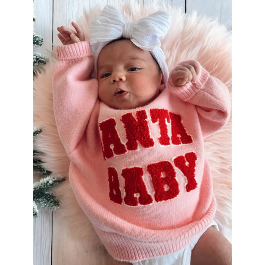 Santa Baby Pink Sweater