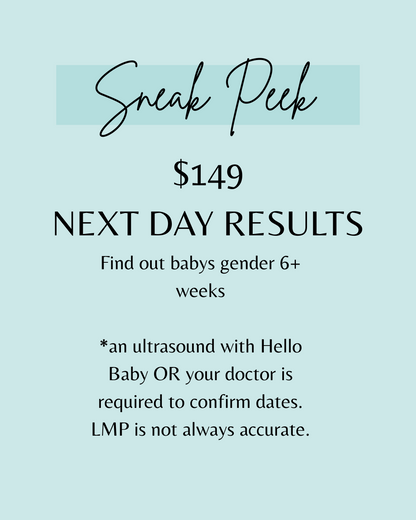 Sneak Peek Early Gender DNA Testing- BLOOD TEST