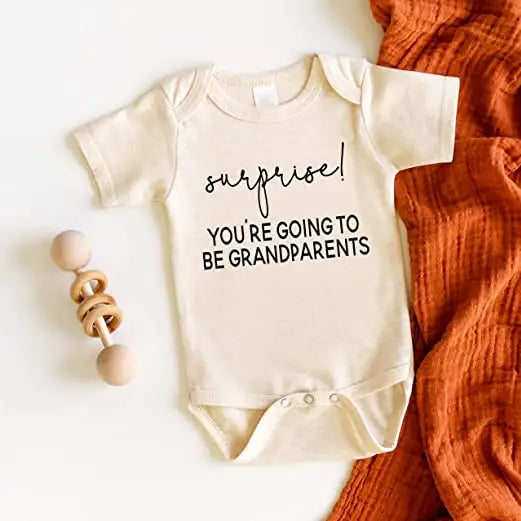 Surprise! You're Going To Be Grandparents Announcement Onesie