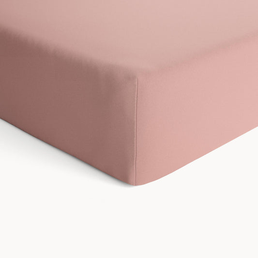 Organic Cotton Fitted Crib Sheet - Misty Rose