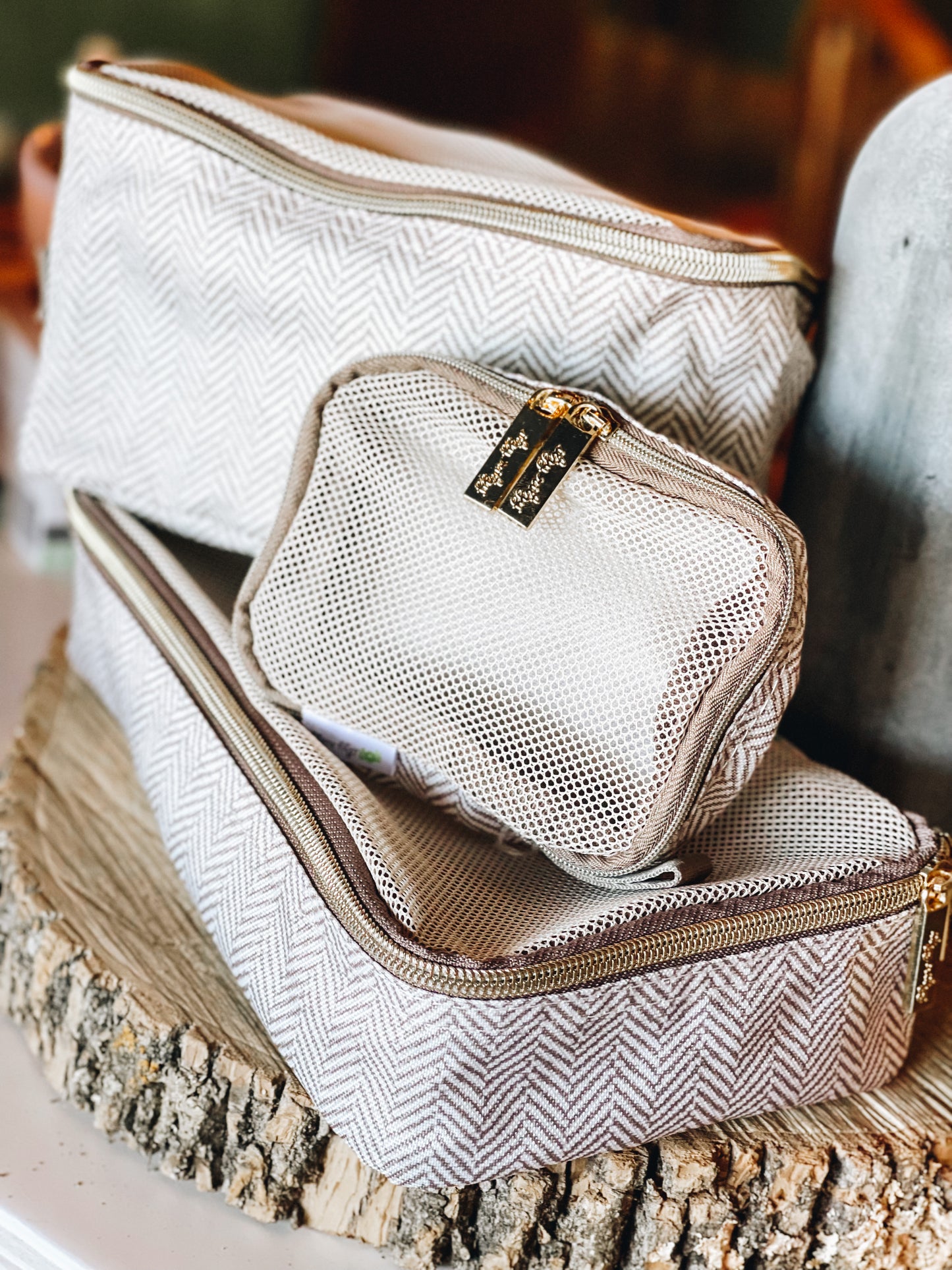 Taupe Pack Like a Boss Diaper Bag Packing Cubes