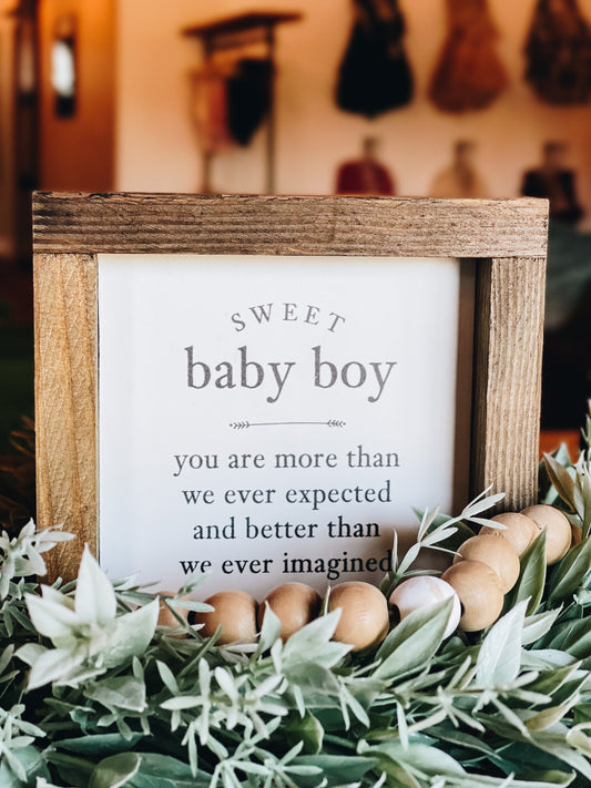 Baby Boy Wooden Sign